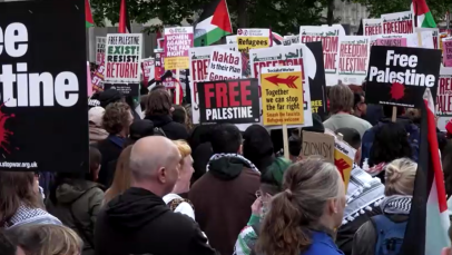 Protestos pró-Palestina e contra imigração ocupam o centro de Londres