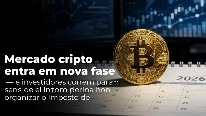 Imagem da matéria: Mercado cripto entra em nova fase — e investidores correm para organizar o Imposto de Renda
