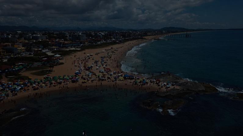 Vista aérea da orla de Rio das Ostras RJ