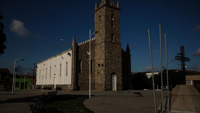 Igreja Matriz de Nossa Senhora da Piedade, um dos marcos do centro de Coreaú CE.
