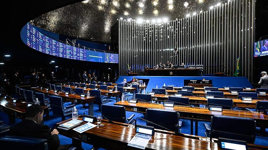 Mesa: senador Jaques Wagner (PT-BA); senadora Tereza Cristina (PP-MS); presidente do Senado Federal, senador Davi Alcolumbre (União-AP); secretário-geral da Mesa do Senado Federal, Danilo Augusto Barboza de Aguiar.