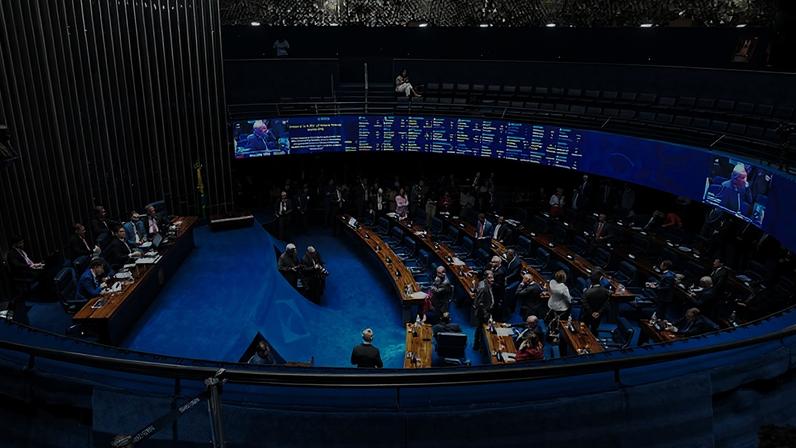 Mesa: senador Camilo Santana (PT-CE); senador Lucas Barreto (PSD-AP); presidente do Senado Federal, senador Davi Alcolumbre (União-AP); senador Nelsinho Trad (PSD-MS); senador Vanderlan Cardoso (PSD-GO); secretário-geral da Mesa do Senado Federal, Danilo Augusto Barboza de Aguiar; 4º secretário da Mesa do Senado Federal, senador Laércio Oliveira (PP-SE).