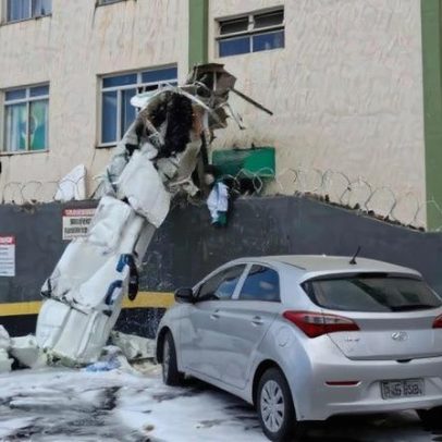 Avião que caiu em BH é retirado de prédio; edifício é liberado; veja vídeo