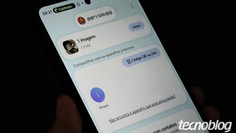 Acessando o menu rápido de configurações do Android (imagem: Lupa Charleaux/Tecnoblog)