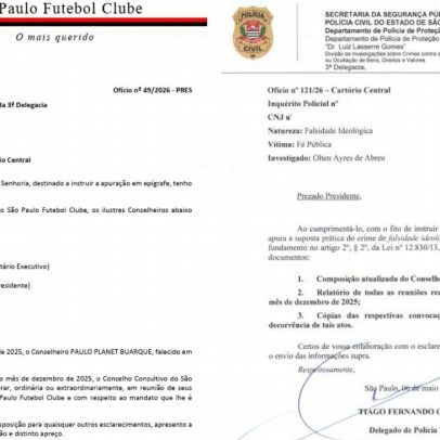 Polícia Civil investiga origem de parecer do Conselho Consultivo do São Paulo