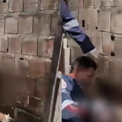 Recém-nascido é encontrado dentro do muro de casa após barulho