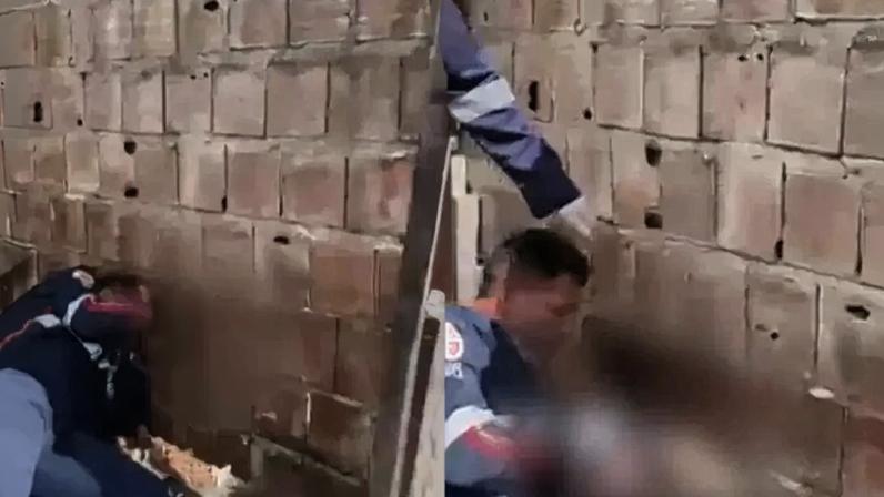 Imagem colorida, recém-nascido foi resgatado pelo Samu- Metrópoles
