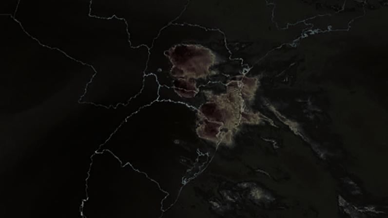 Imagem do satélite, via Inmet, de 26 de maio de 2026