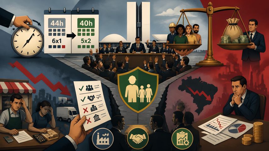 Redução da escala 6×1 pode afetar o mercado de trabalho no Brasil