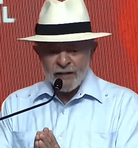 O presidente Lula em evento de energia em Brasília