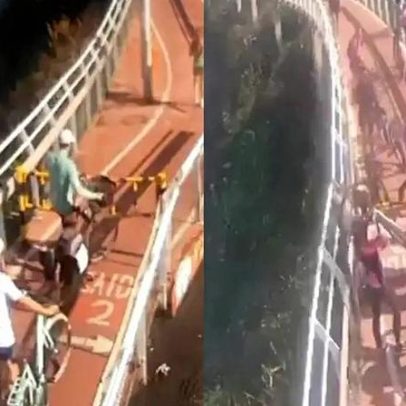 Ciclistas são flagrados invadindo ciclovia Tim Maia interditada no Rio