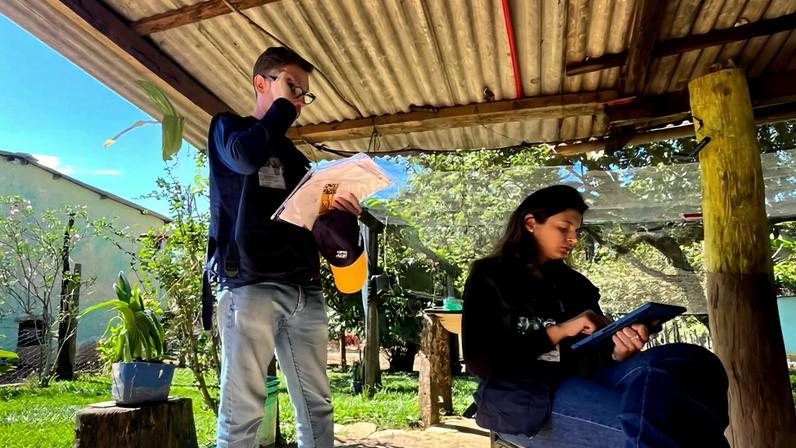 Tecnologia marca primeiro dia de coleta em Rio Verde (GO). - Foto: Carolina Ramos