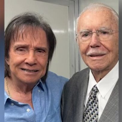 José Sarney e Roseana vão a show de Roberto Carlos no Maranhão