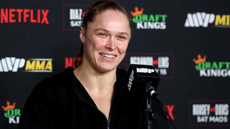Ronda Rousey após vitória no MVP MMA 1 (Foto: Harry How/Getty Images for Netflix/AFP)