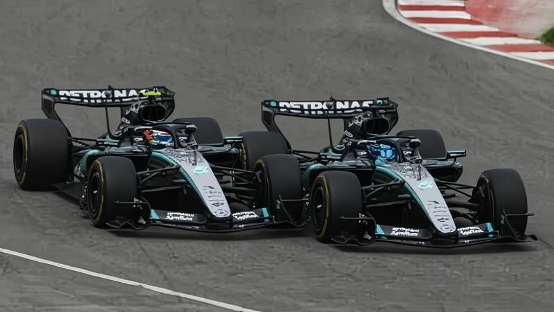 Russell e Antonelli disputam a ponta na sprint do GP do Canadá