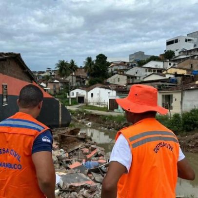 Mais de 9,5 mil desabrigados ou desalojados em Pernambuco pelas chuvas