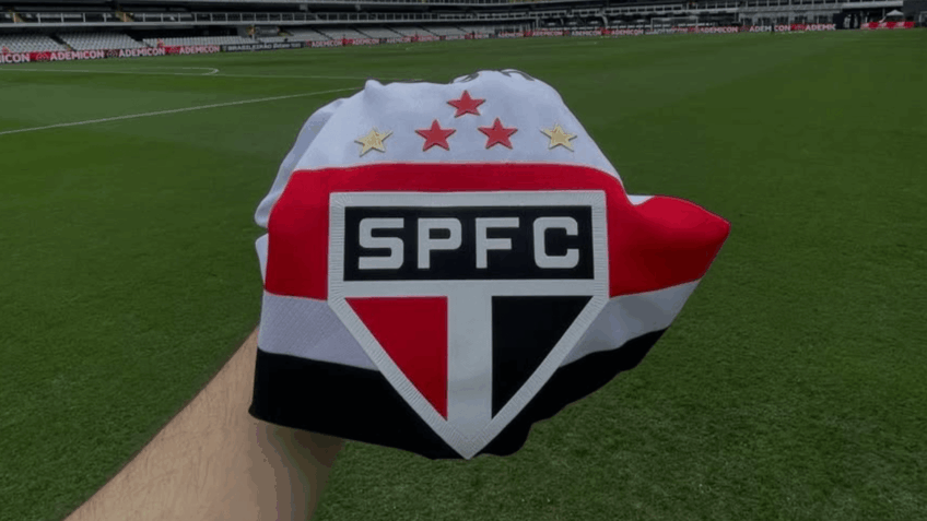 Na imagem, escudo do São Paulo Futebol Clube