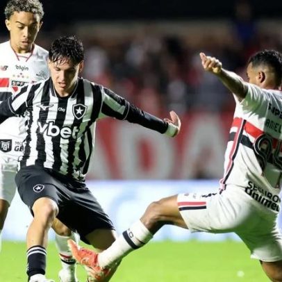 Botafogo busca empate no fim e mantém crise no São Paulo