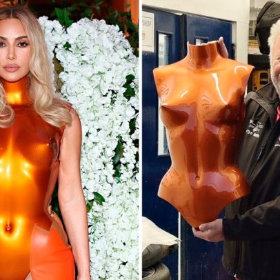 Look de Kim Kardashian no Met Gala finalizado em oficina após 13 horas