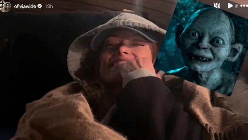A atriz Olivia Wilde e o personagem Gollum, de 'O Senhor dos Anéis' — Foto: reprodução e divulgação