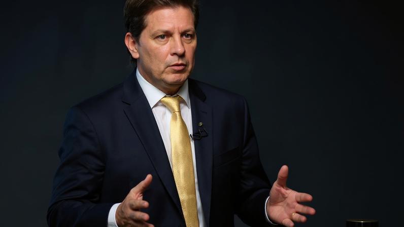 O secretário especial da Cultura, Mario Frias, participa do programa Sem Censura, na TV Brasil