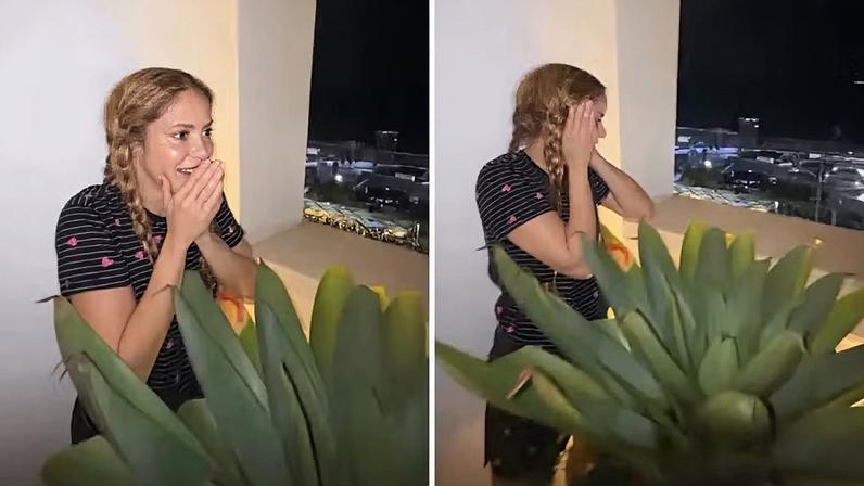Shakira se surpreende com multidão — Foto: Reprodução/Instagram