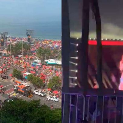 Fãs lotam areia de Copacabana para show de Shakira