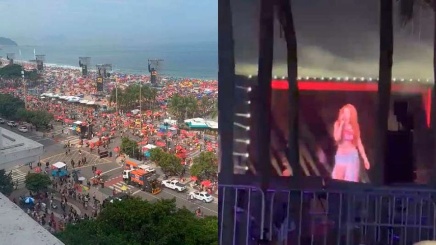 Fãs lotam areia de Copacabana para show de Shakira