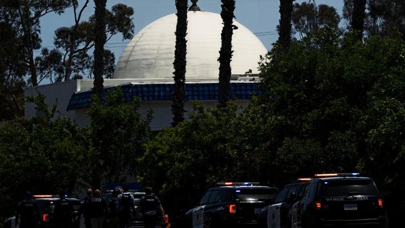 Three people were fatally shot at the Islamic Center of San Diego, and two suspects were later found dead nearby.