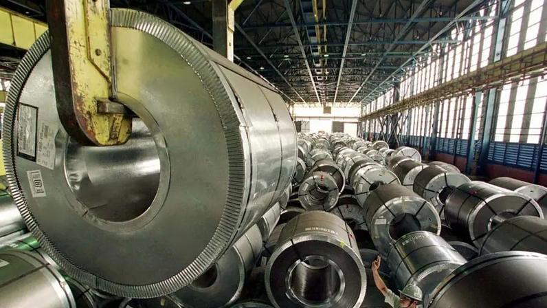 Bobinas de aço produzidas pela Companhia Siderúrgica Nacional
