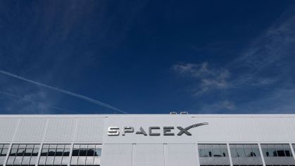 Prédio da SpaceX, em Hawthorne, Califórnia, EUA, em abril de 2026