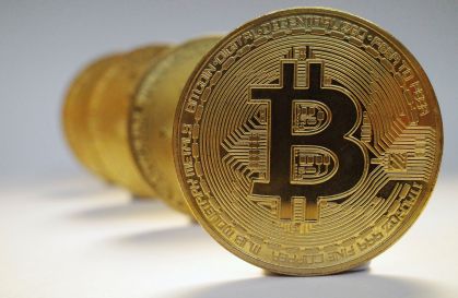 Representação da criptomoeda Bitcoin