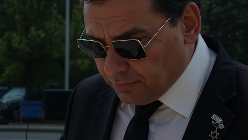 Deputado cassado George Santos chega ao tribunal