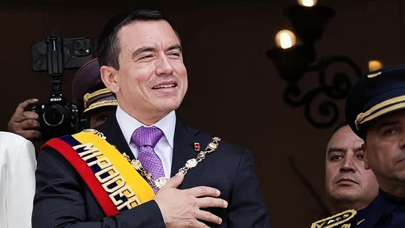 O presidente do Equador, Daniel Noboa