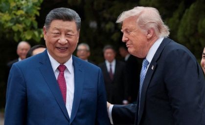 O presidente dos EUA, Trump, visita a China