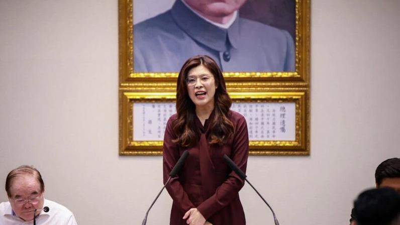 Na imagem, a líder do Kuomintang, Chen Li-wun