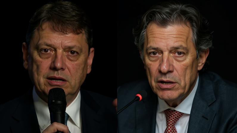 O governador de São Paulo, Tarcísio de Freitas (Republicanos); e o ex-ministro da Fazenda, Fernando Haddad (PT) (Lula Marques/Valter Campanato/Agência Brasil)