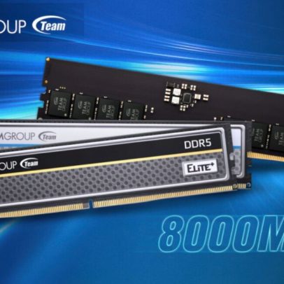 Memória DDR5 TeamGroup Elite atinge 8.000 MT/s com 1,1 V de tensão