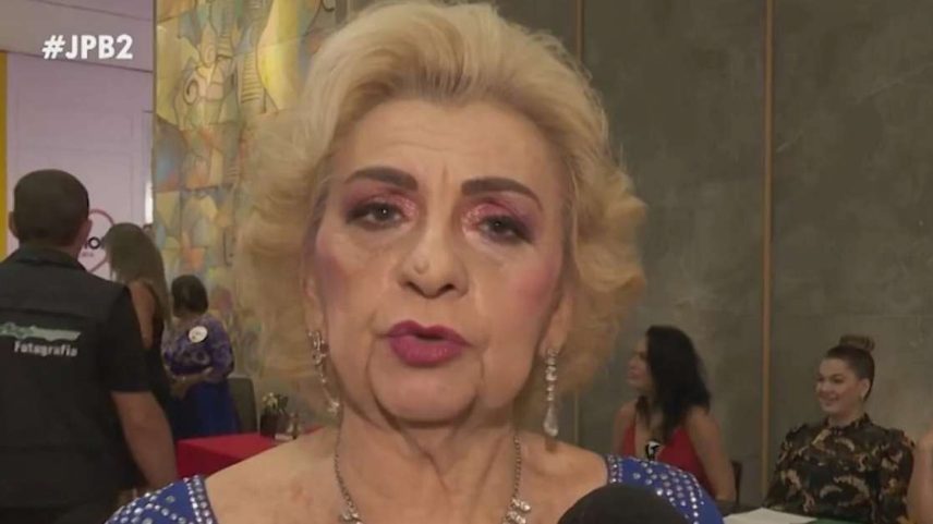 A apresentadora Thereza Madalena em entrevista à Globo: uma grande referência da comunicação