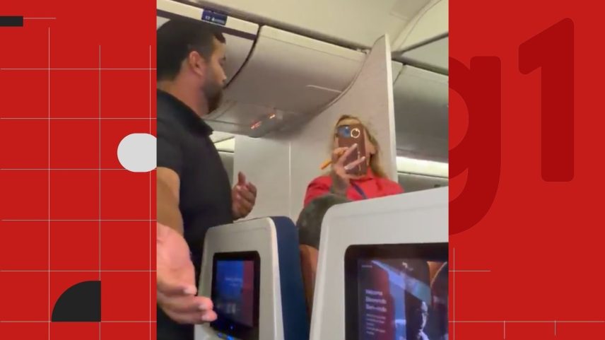 Geovany e Pâmela Baldan tentavam retornar ao Espírito Santo após confusão em voo na Alemanha — Foto: Reprodução
