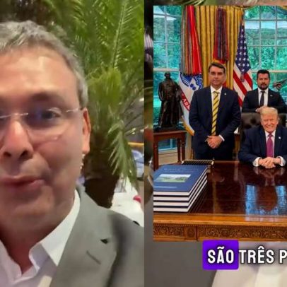 Lindbergh Farias ironiza foto de Flávio Bolsonaro na Casa Branca