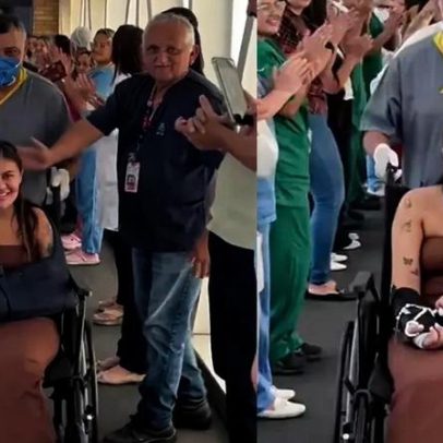 Jovem que teve mãos decepadas pelo ex recebe alta sob aplausos no Ceará