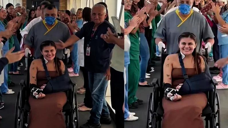 Jovem que teve mãos decepadas pelo ex recebe alta sob aplausos no Ceará