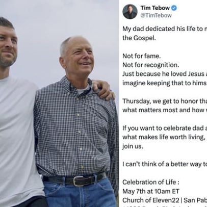 Tim Tebow convida fãs a honrar o pai falecido e seguir a missão de Bob Tebow