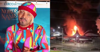 Tirullipa lamenta incêndio em seu circo, em Natal (RN)