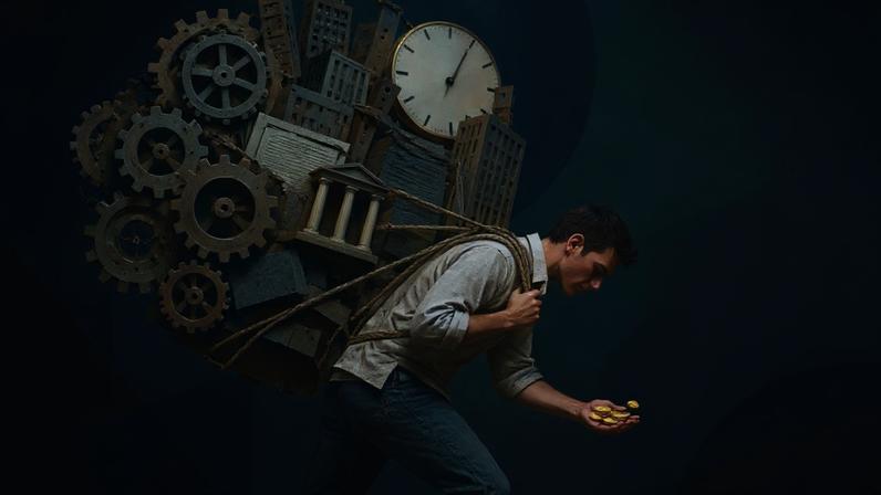 Antes mesmo de o suor do brasileiro se converter em pão na sua mesa, o Estado já confiscou uma fatia exorbitante dessa riqueza na forma de impostos e contribuições embutidos na folha de pagamento. (Foto: Imagem criada utilizando Open AI/Gazeta do Povo)