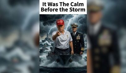 Trump compartilha montagem e alerta Irã: calmaria antes da tempestade