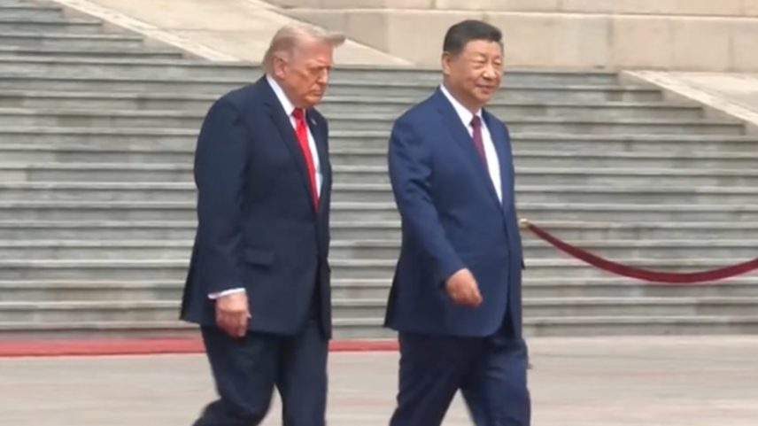 imagem colorida de trump e xi jinping