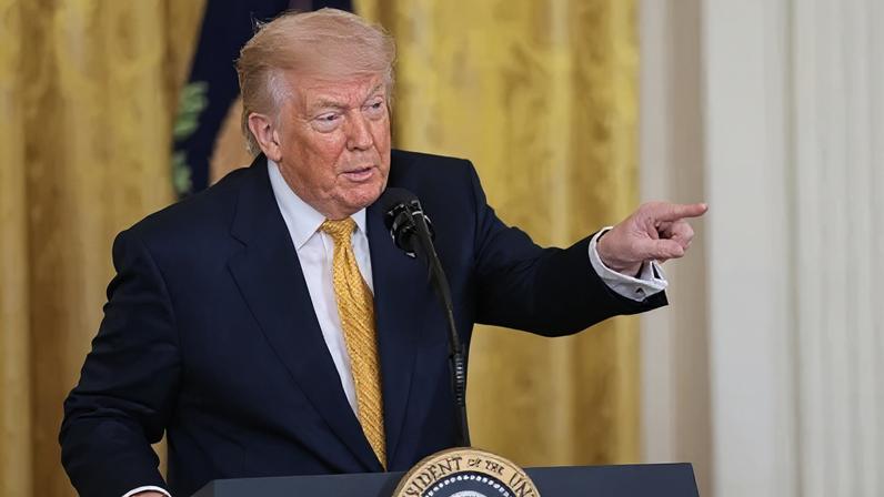Presidente dos EUA, Donald Trump, em evento na Casa Branca em Washington, EUA, em 6 de maio de 2026