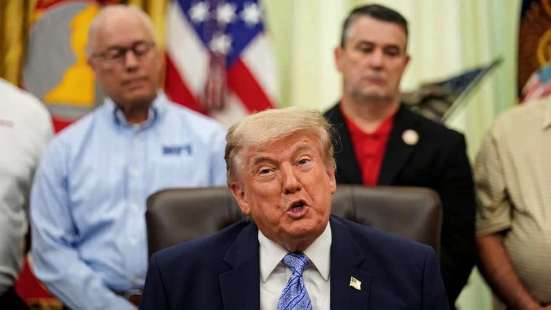 O presidente dos Estados Unidos, Donald Trump. (Foto: AL DRAGO/EFE/EPA/POOL)